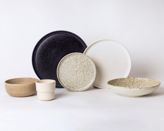 Dinnerware Set | Midnight Blue & Broken Shells